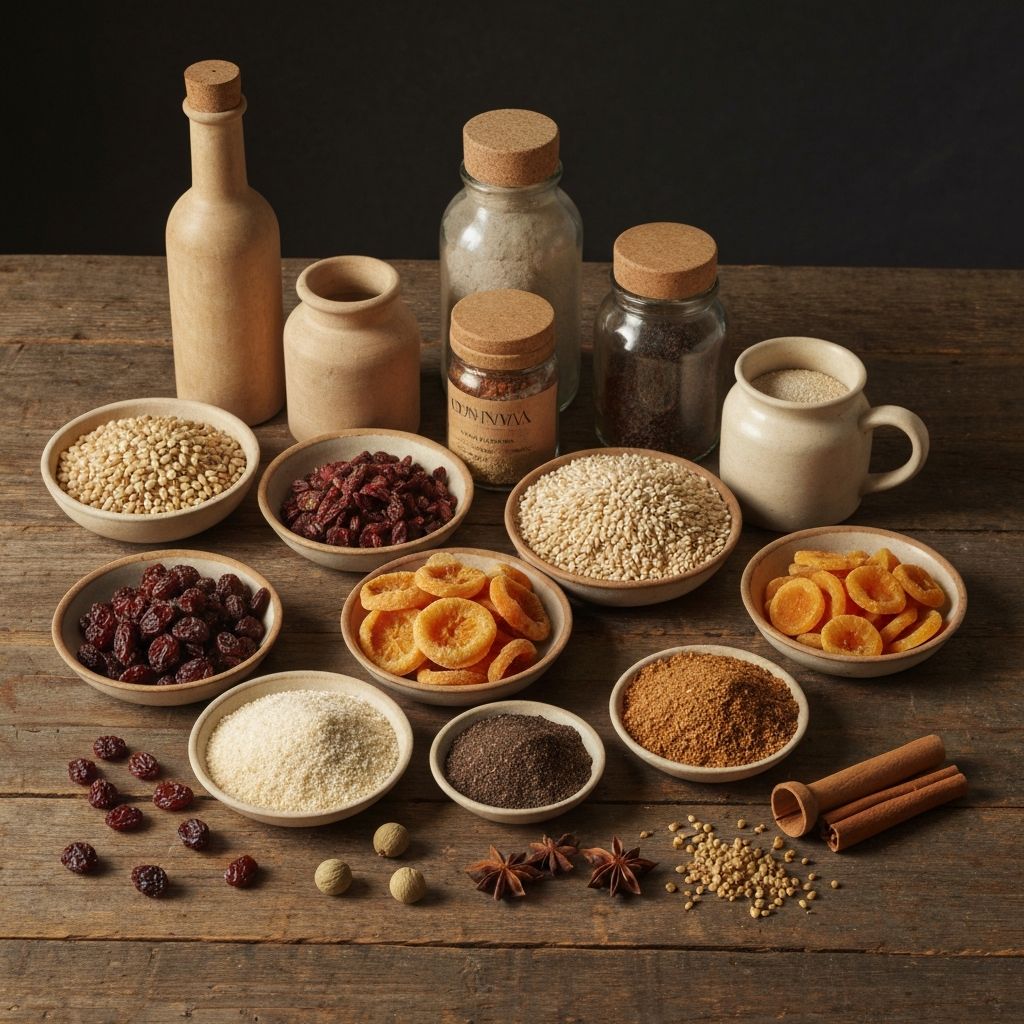 Vintage style food ingredients